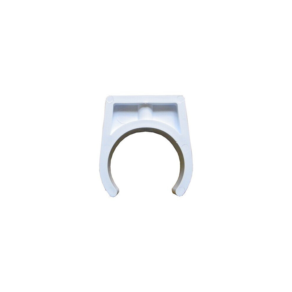 Plastica 1.5In Pipe Clip White Pack Of 50 5055672100461