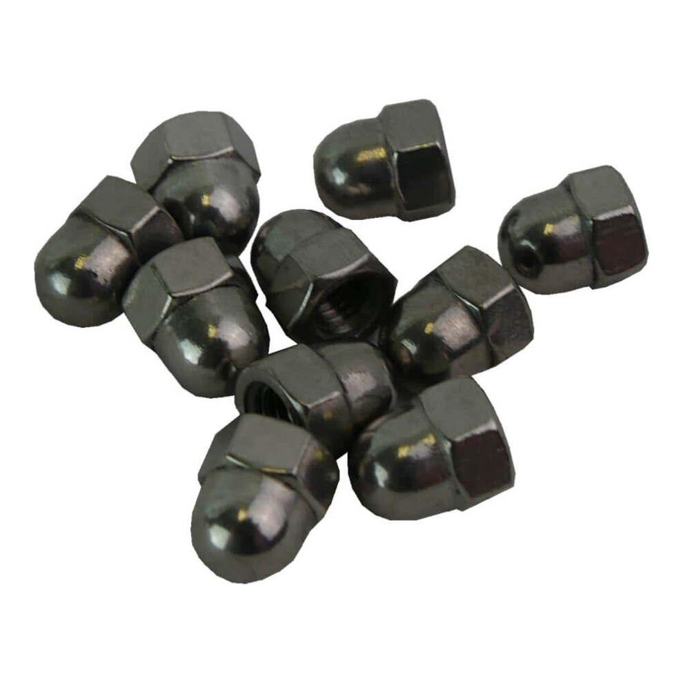 Plastica Nut M6 Dome S/S A2 Pack Of 10 5060228649851
