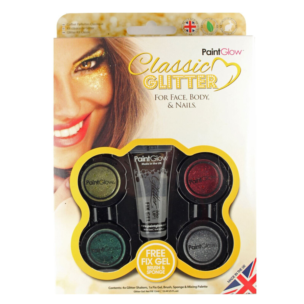 PaintGlow Classic Face Body & Nails Glitter Gift Set