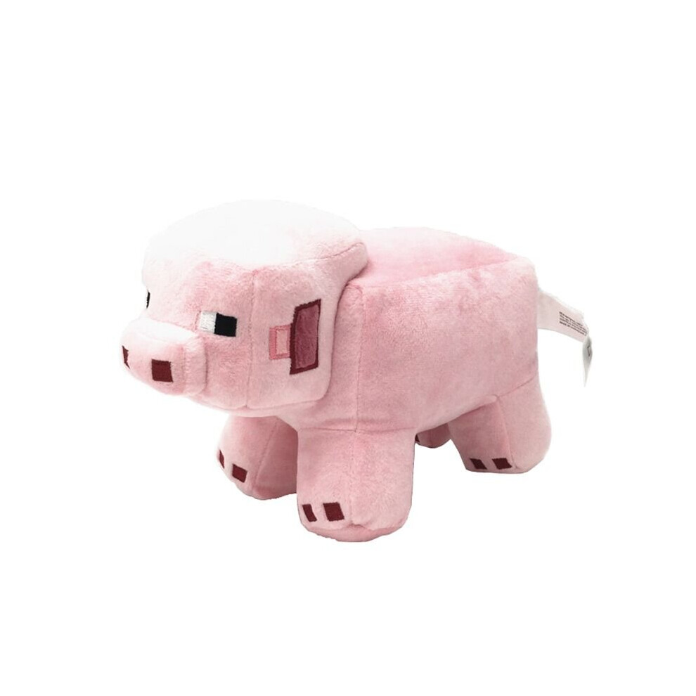 ( Pig-28Cm) Minecraft Creeper Enderman Plush Toy Pixel Doll Pink