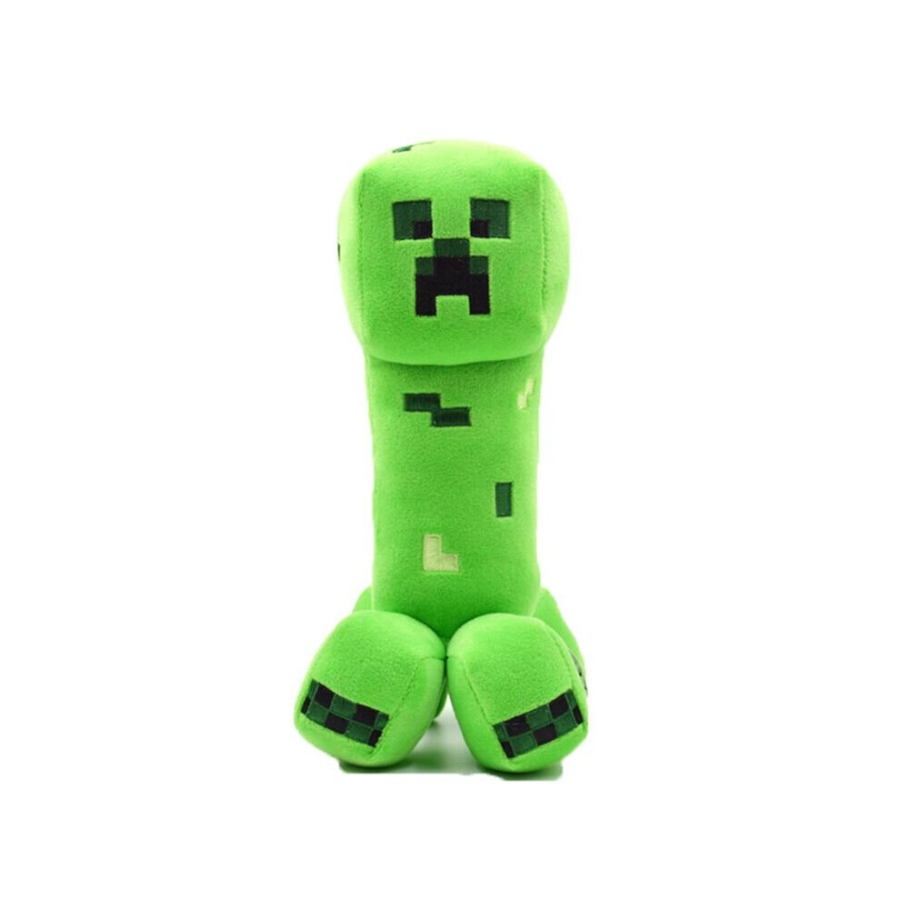 ( Doll-25Cm) Minecraft Creeper Enderman Plush Toy Pixel Doll Green