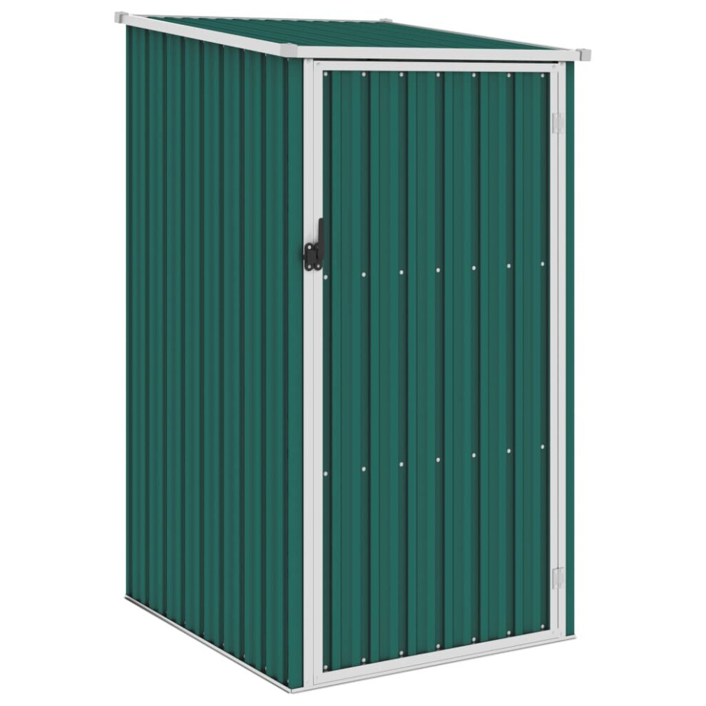 vidaXL Garden Shed Green Galvanised Steel Outdoor Tool Equipment Storage House