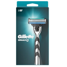 Gillette Mach3 Razor with 1 Cartridge – 3 DuraComfort Blades, Gel Strip & Skin Guard for a Smooth, Redness-Reduced Shave