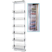 (400MM WIDTH & Wire Basket) 6 Tiers Kitchen Cabinet Larder Pull Out Basket