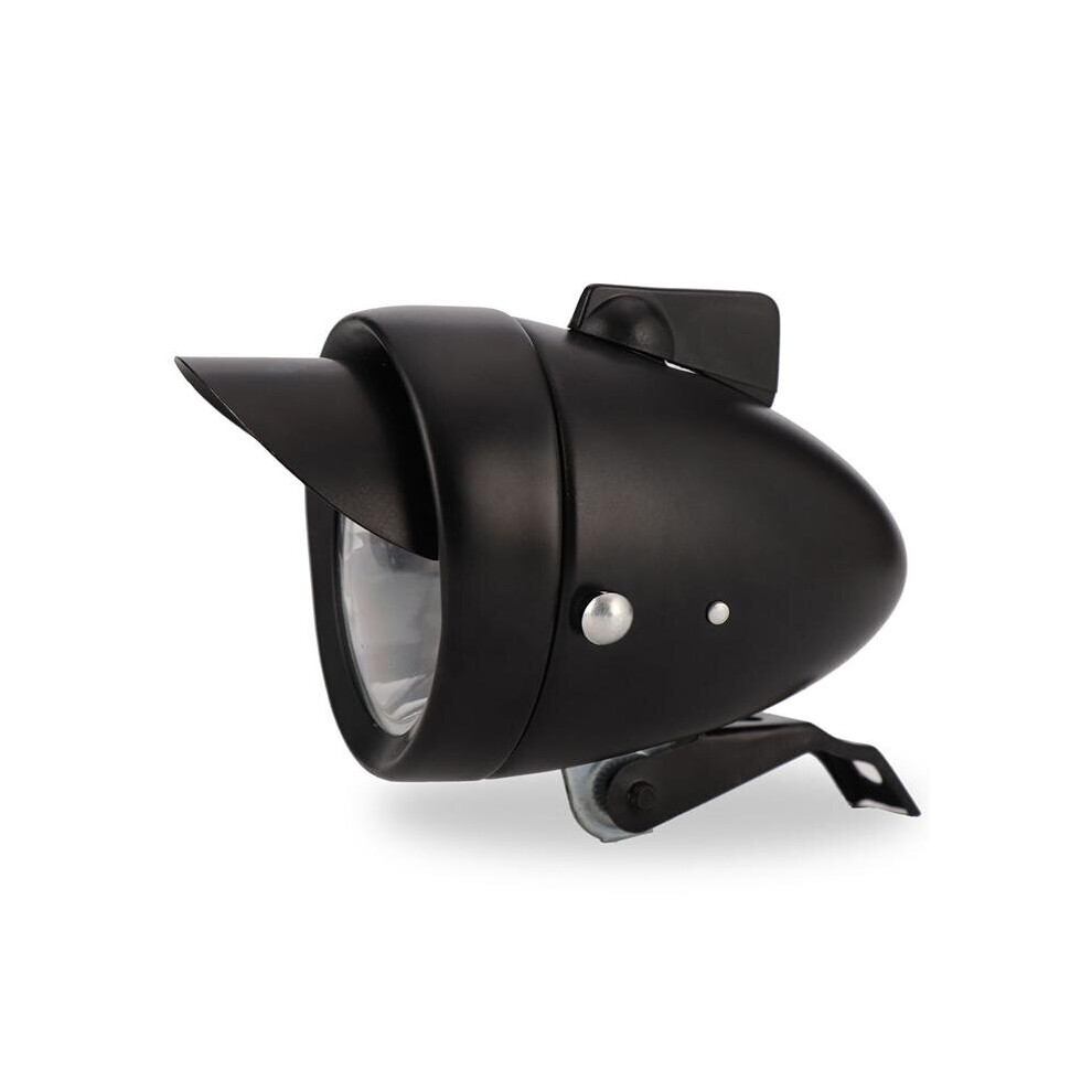 (Black) Bicycle Retro Vintage Headlight High Brightness Front Light