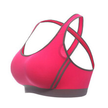 (Rose, S) Stretch Anti-Bacterial Running Fitness Yoga Bra Sportswear