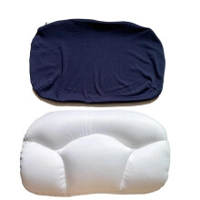 (White Blue, With pillowcase) Super Soft Memory Foam Pillow Egg Butterfly Shape Baby Nursing Cushion