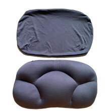 (Grey, With pillowcase) Super Soft Memory Foam Pillow Egg Butterfly Shape Baby Nursing Cushion