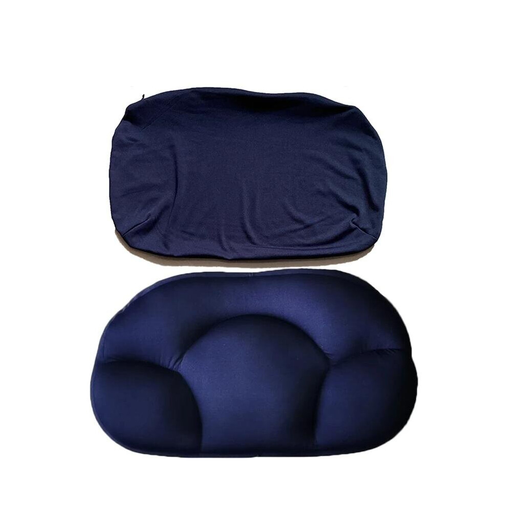 (Blue, With pillowcase) Super Soft Memory Foam Pillow Egg Butterfly Shape Baby Nursing Cushion