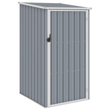 vidaXL Garden Shed Grey Galvanised Steel Outdoor Tool Equipment Storage House