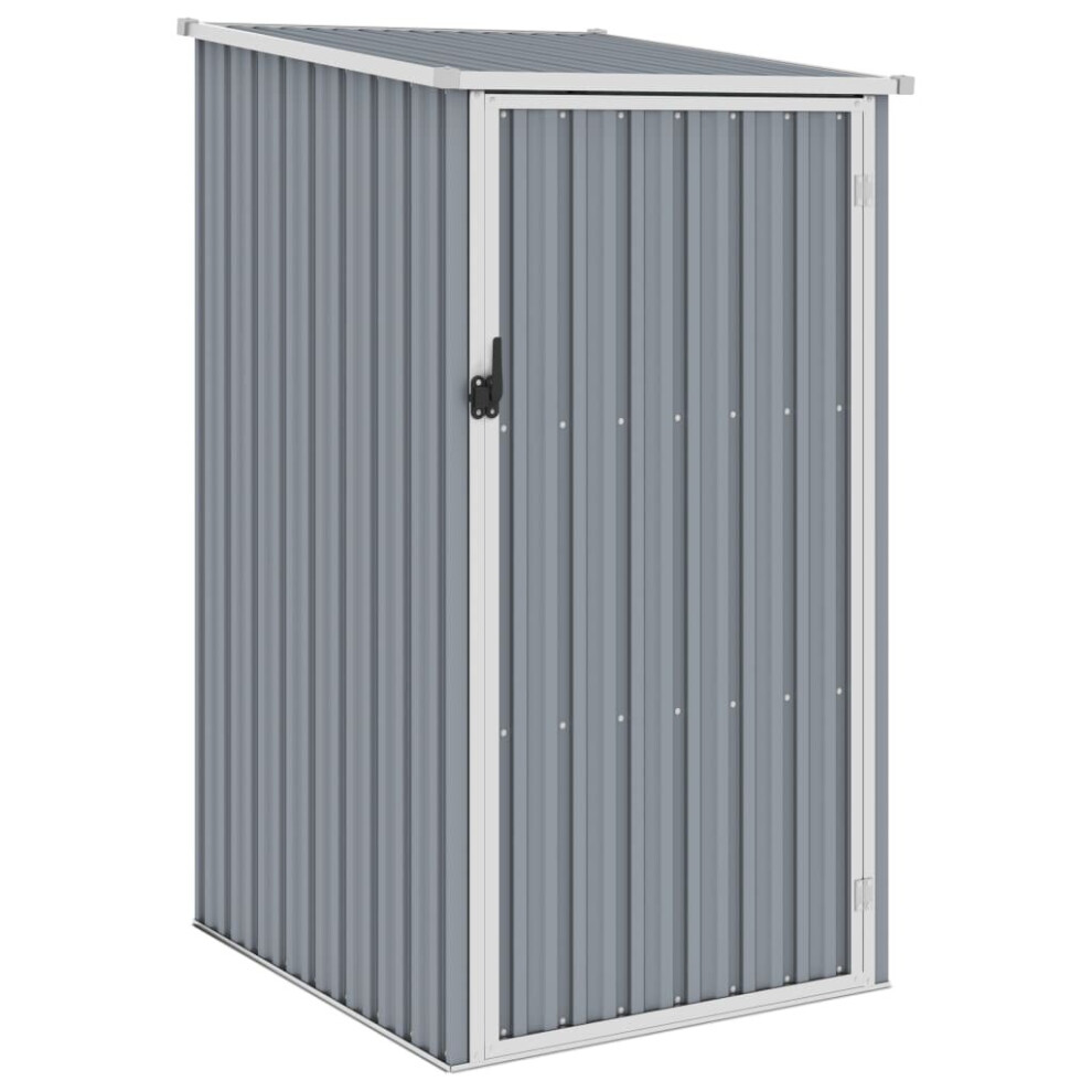 vidaXL Garden Shed Grey Galvanised Steel Outdoor Tool Equipment Storage House