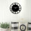 Living And Home (Black with Silver Hand) Wall Clock Roman Numeral Skeleton Home Office 5
