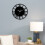 Living And Home (Black with Silver Hand) Wall Clock Roman Numeral Skeleton Home Office 4