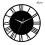 Living And Home (Black with Silver Hand) Wall Clock Roman Numeral Skeleton Home Office 6