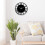 Living And Home (Black with Silver Hand) Wall Clock Roman Numeral Skeleton Home Office 2