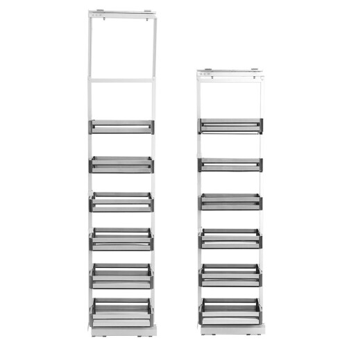 Living And Home (400MM WIDTH & Panel Basket) 6 Tiers Kitchen Cabinet Larder Pull Out Basket 1
