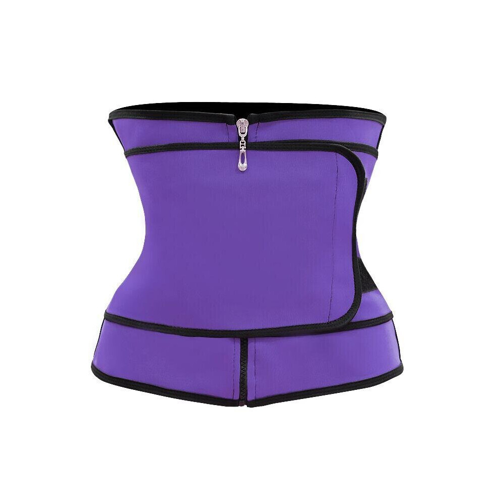 (Purple, L) Body Shaper Waist Trainer