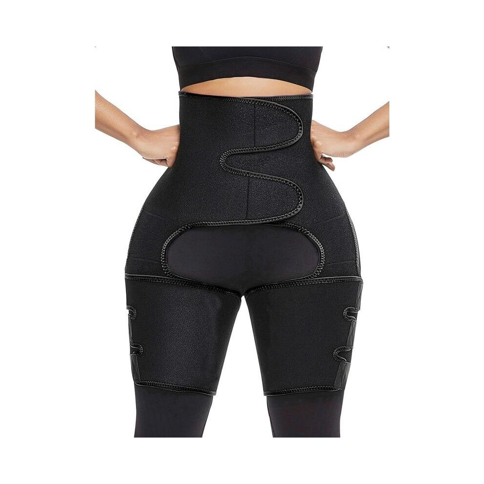 (Black, S/M) 3 in 1 Women Slim Thigh Trimmer