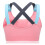 (Pink, XL) X Shape Back Sports Bra 3