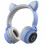 (Blue) Cute Cat Bluetooth 5.0 Headset 7