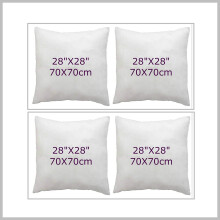((28x28") ) Set of 4-Hollowfibre New White Cushion Pad Inner Stuffer Pillow Polyester Insert Square Hypoallergenic