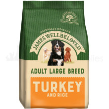 Jwb Adult Dog Large Breed Turkey & Rice Kibble 15kg