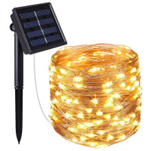 (warm white, 10M 100LED 8Mode) Solar Power String Fairy Lights 5 / 10 / 20 / 30 meters 2 / 8 Twinkle Modes Waterproof Outdoor Garland Garden Decoration Lamp