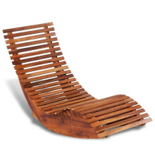 Luxury Acacia Wood Sun Bed Wooden Natural Trend