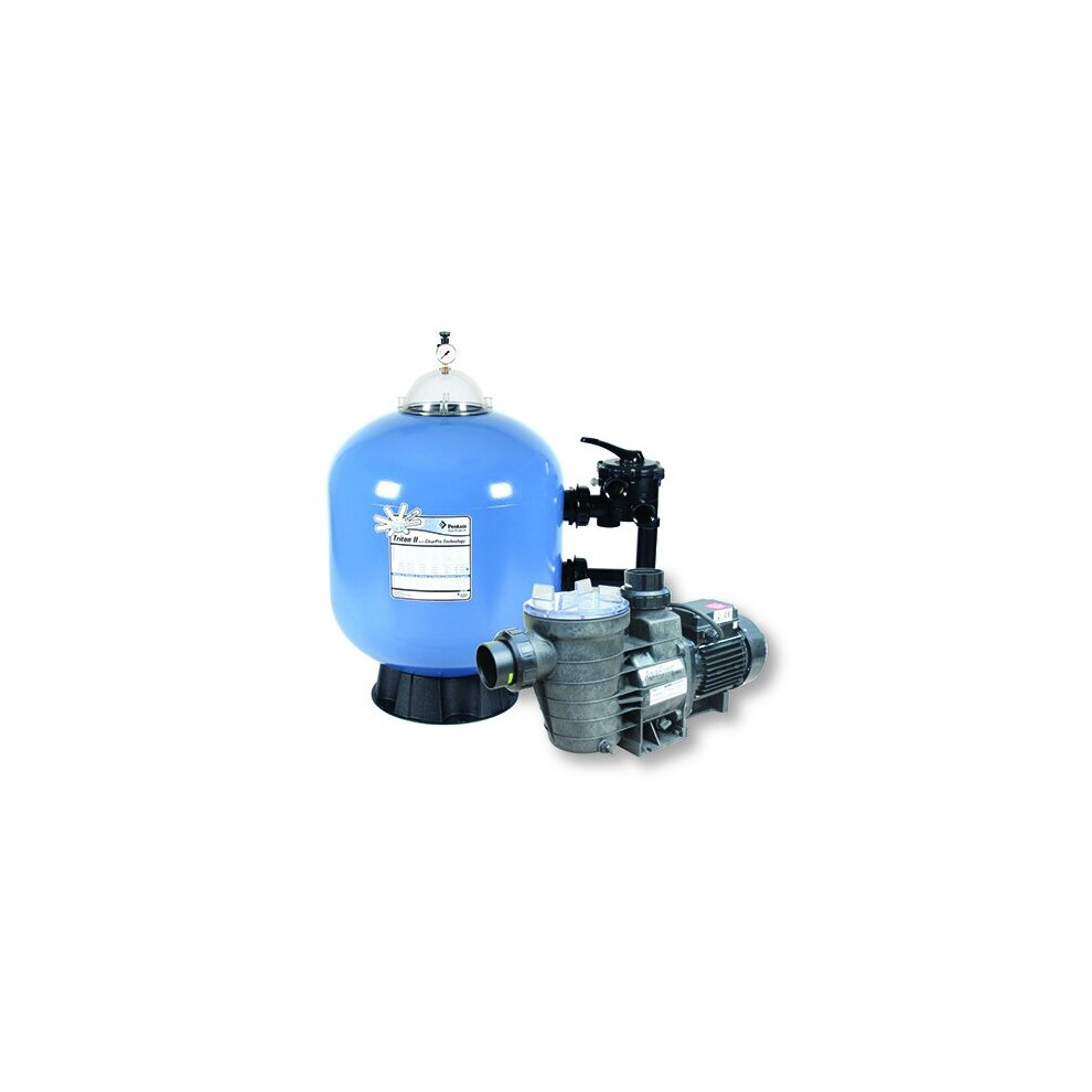 Certikin 24" Triton Side Mount Filter C/W Media & 1 Hp Aquaspeed Pump (ZZ2667)