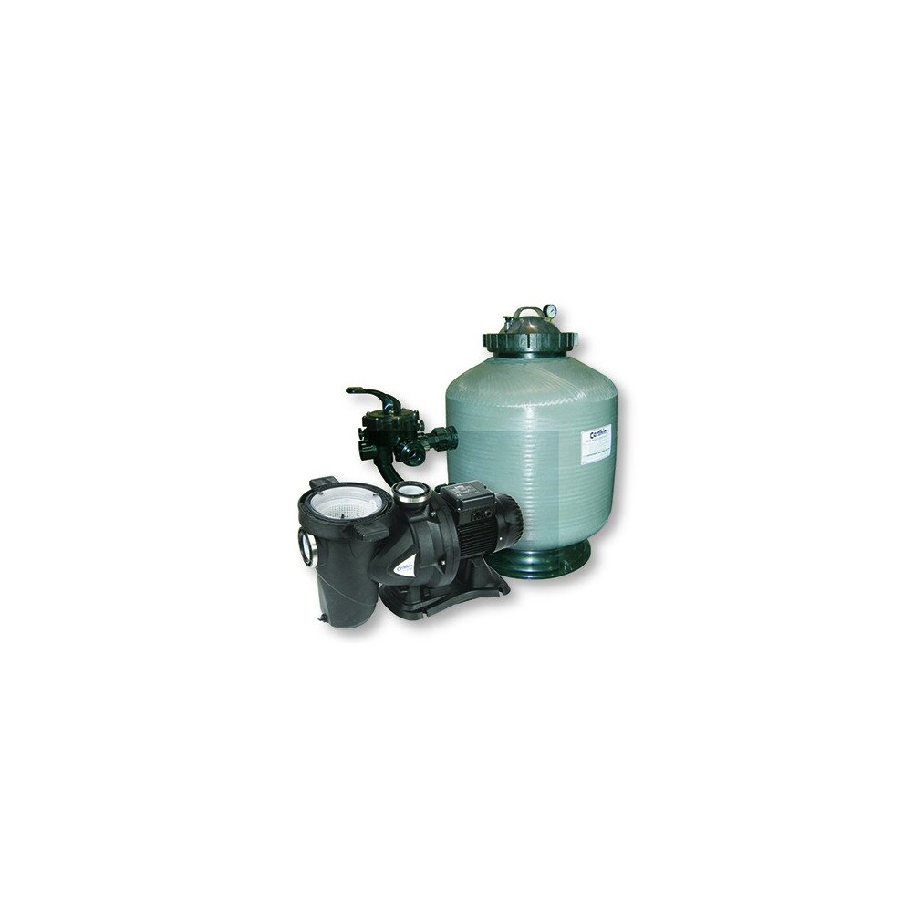 Certikin 36" (900Mm) Vision Side Mount Filter With Valve, Sand And 1½Hp Euroswim Pump (ZZFVS36/EUP201)