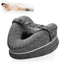 (Gray) Memory Foam Leg Pillow Protect Leg And Knee Support Wedge To Relieve Sciatica