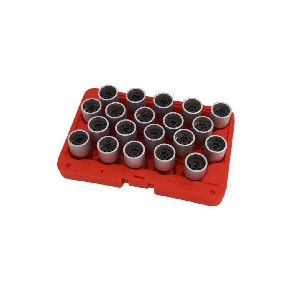 Mekanik Locking Wheel Nut Stud Remover Tool Kit 20Pc Unique Master Lock Key Set Compatible With Audi 5055282041529