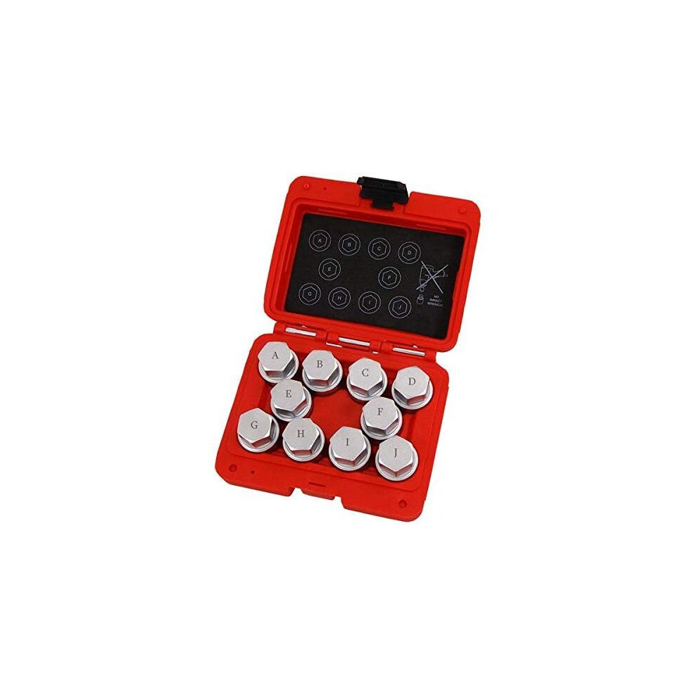 Neilsen Ct4768 10 Pieces Wheel Locking Nut Key Master Set