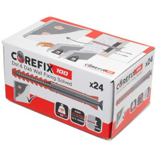 Corefix 100 Heavy Duty Dot & Dab Wall Plasterboard Fixing for TVs, Cabinets, Radiators, & Shelving 24 Box