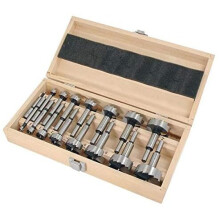 16 PIECE FORSTNER DRILL BIT SET IN WOODEN CASE
