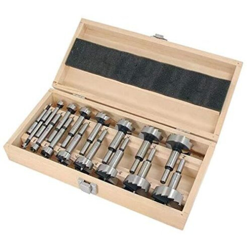 Neilsen 16 PIECE FORSTNER DRILL BIT SET IN WOODEN CASE