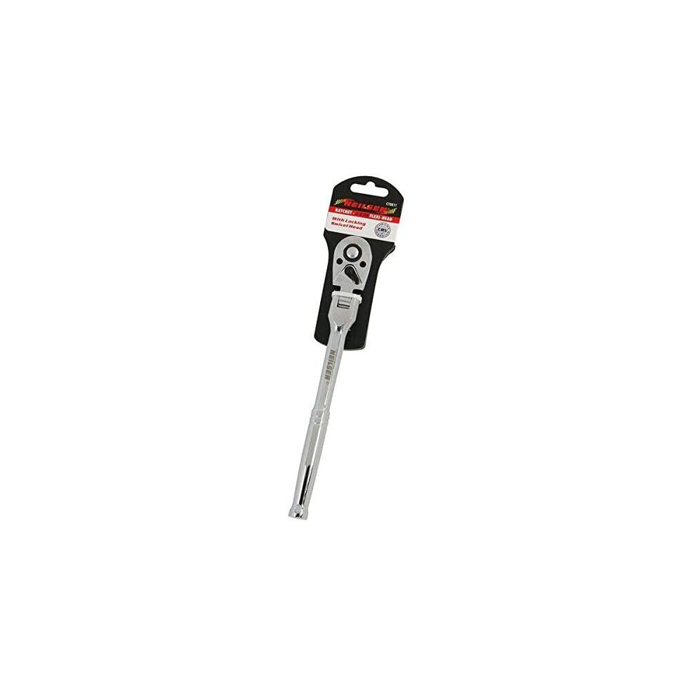 Neilsen Ct0811 Ratchet 3/8In. Dr. (Professional-Flexi Head-Long Handle), Silver
