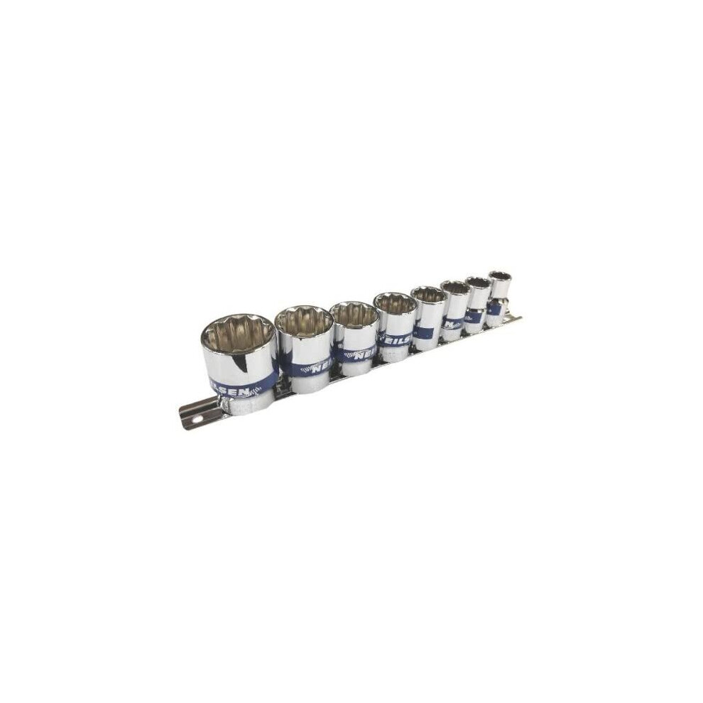 CT1783 Deep 1/2in Drive Sockets, 8pc Whitworth BSW Cr-V On Rail Hanger-image-OPC-P79586M-NEW