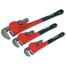 Pipe Wrench Set 3pc 10-12-18in. (Soft Grip Sleeve)