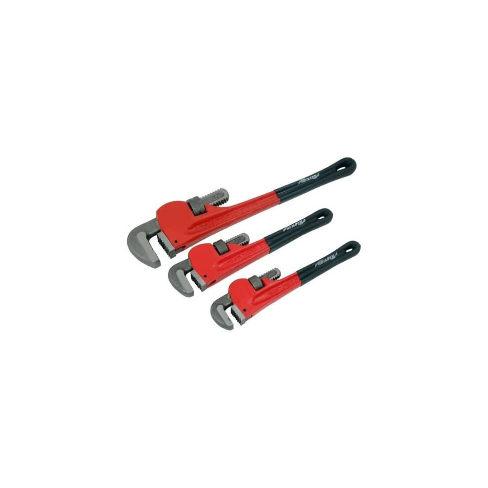 Pipe Wrench Set 3pc 10-12-18in. (Soft Grip Sleeve)