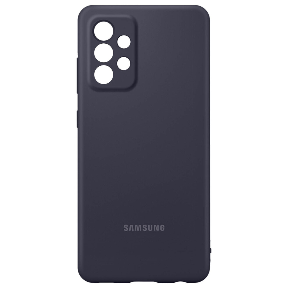 Original Silicone Cover For Samsung Galaxy A72 Soft Touch Black 8806090876356