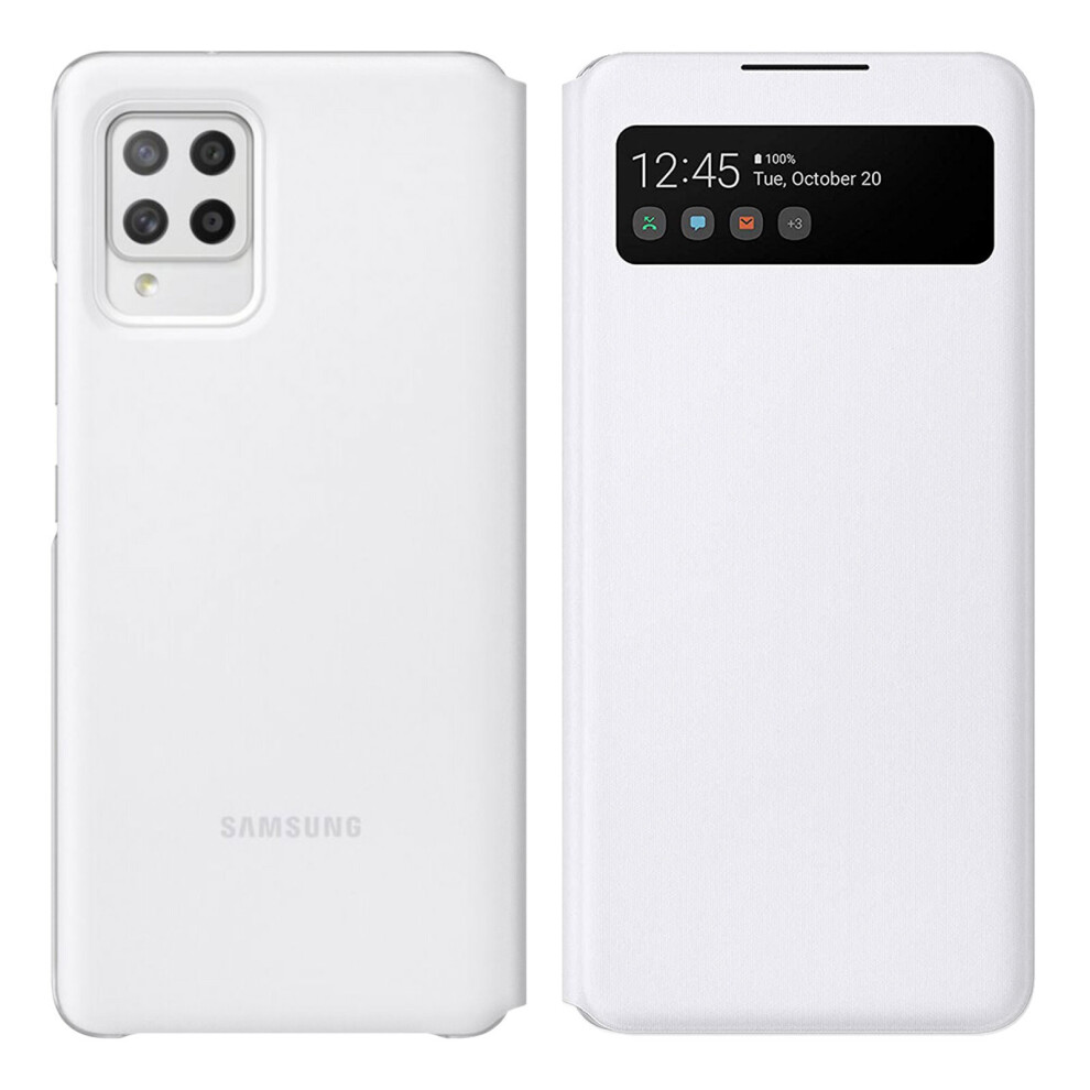 Samsung Galaxy A42 5G Leather Case Original Hard Shell  white
