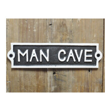 Cast Iron 'Man Cave' Sign Plaque | Shed Garage Study Basement