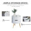 Homcom HOMCOM Side Coffee Table End Desk Night Stand Storage w/ Tray, White 4