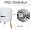 Homcom HOMCOM Side Coffee Table End Desk Night Stand Storage w/ Tray, White 3