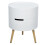 Homcom HOMCOM Side Coffee Table End Desk Night Stand Storage w/ Tray, White 1