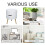 Homcom HOMCOM Side Coffee Table End Desk Night Stand Storage w/ Tray, White 6