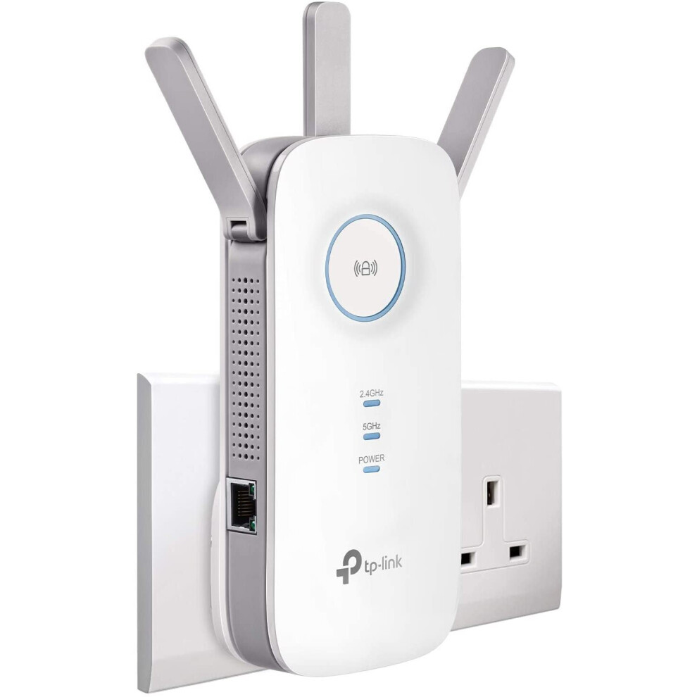 TP-Link AC1750 Universal Dual Band Range Extender, Broadband/Wi-Fi Extender, Wi-Fi Booster/Hotspot with 1 Gigabit Port and 3 External Antenn