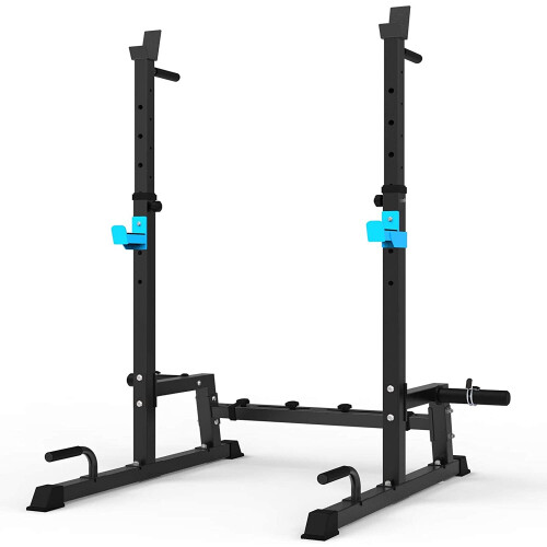 JX FITNESS Squat Rack Multi-Function Barbell Rack Height Adjustable Dip  Stand Home Gym Weight Lifting Bench Press Dip Station Push up Portab on  OnBuy