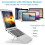 Laptop Stand, Computer Holder Riser Ergonomic Adjustable Portable Aluminum Alloy Laptop Riser, Foldable Notebook Stand Compatible with MacBo 5